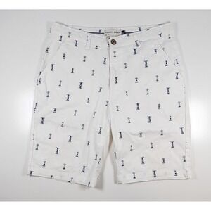 Hudson & Barrow Men's Lighthouse‎ Print Chino Shorts Preppy Coastal Size 32